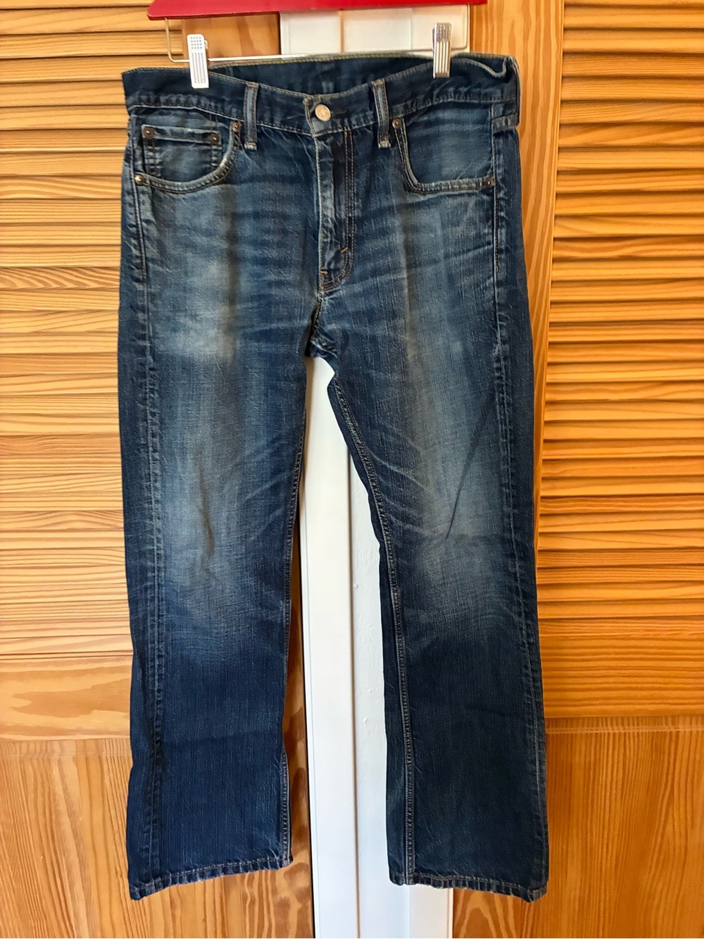 Men's Blue Denim Jeans - Classic Straight Fit w 33 L30